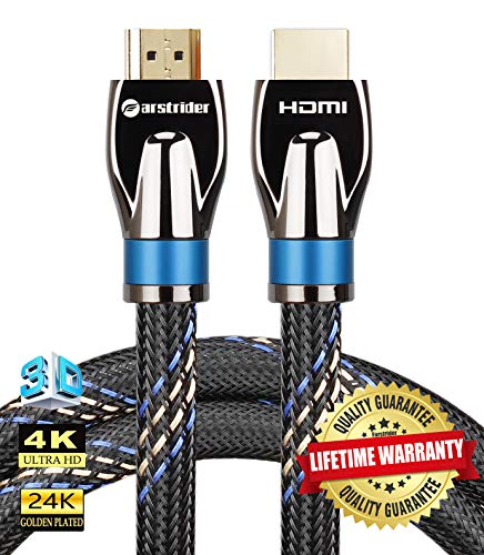 Product Cover 4K HDMI Cable/HDMI Cord 30ft - Ultra HD 4K Ready HDMI 2.0 (4K@60Hz 4:4:4) - High Speed 18Gbps - 24AWG Braided Cord-Ethernet /3D / ARC/CEC/HDCP 2.2 / CL3 by Farstrider