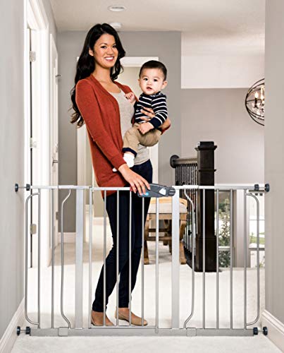 Product Cover Regalo Easy Step 49-Inch Extra Wide Baby Gate, Includes 4-Inch and 12-Inch Extension Kit, 4 Pack of Pressure Mount Kit, and 4 Pack of Wall Mount Kit