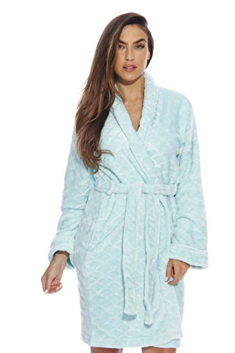 Product Cover Just Love Kimono Robe Velour Scalloped Texture Bath Robes for Women