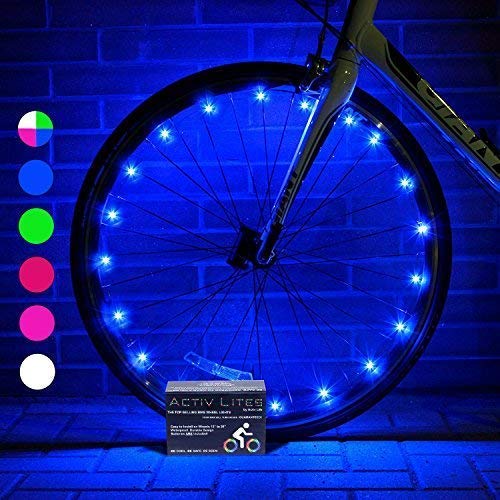Product Cover Activ Life Bike Wheel Lights (1 Tire, Blue) Gifts for Christmas Stocking Stuffers & Birthday Presents - Best for Cool Boys 5 6 7 8 9 10 Year Old & Top Men - Unique 2019 Ideas for Him Dad Brother Uncle
