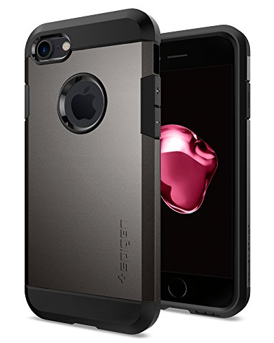 Product Cover Spigen Tough Armor iPhone 7 Case with Extreme Heavy Duty Protection and Air Cushion Technology for iPhone 7 2016 - Gunmetal