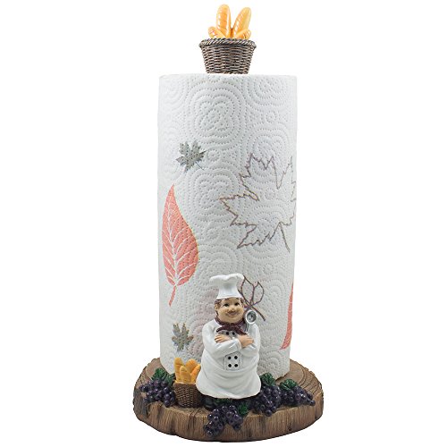 Product Cover French Chef Pierre Paper Towel Holder for Cottage Kitchen Decor or Decorative Bar & Countertop Display Stand As Unique Wedding Gifts