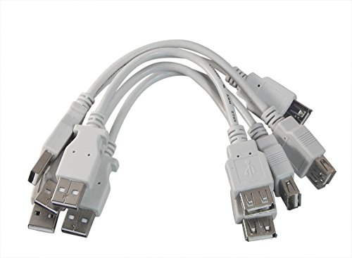 Product Cover Your Cable Store 6 Inch USB 2.0 Extension Cable (Male A to Female A) 5 Pack