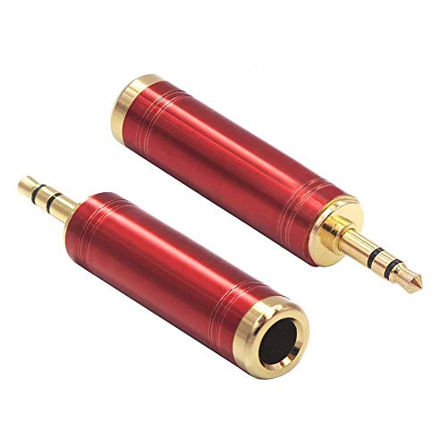 Product Cover VCE 2-Pack Gold Plated 3.5mm 1/8 inch to 6.35 mm 1/4 inch Male to Female Stereo Jack Adapter