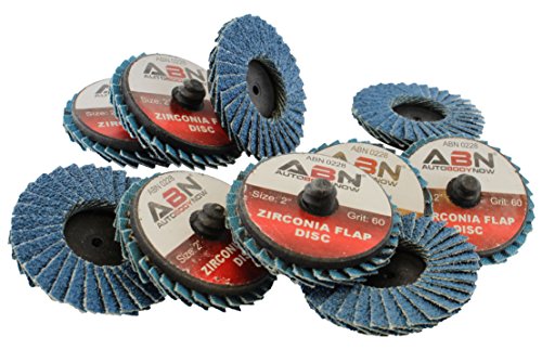 Product Cover Abn 2in T27 60 Grit High Density Zirconia Alumina Flat Flap Disc Roloc Roll Lock Grinding Sanding Sandpaper Wheels 10 PK