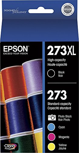 Product Cover Epson T273XL-BCS Claria Cartridge Ink, 5 Pack