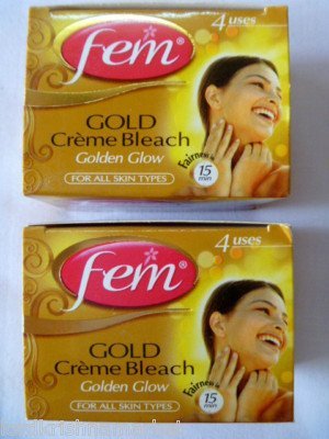 Product Cover 2 FEM Herbal Gold Cream Bleach Wt Real Gold Golden Glow Natural Fairness 26g X 2 by Fem