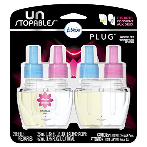 Product Cover Febreze Unstoppables Shimmer Pluggable Scented Oil Refills Air Freshener, 2 ct