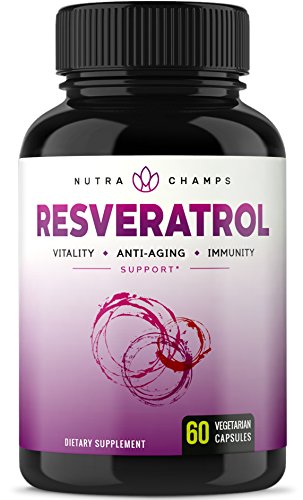 Product Cover Resveratrol Supplement 1200mg - Extra Strength Formula for Maximum Anti Aging, Immune & Heart Health - 60 Vegan Capsules with Trans-Resveratrol, Green Tea Leaf, Acai Berry & Grape Seed Extract