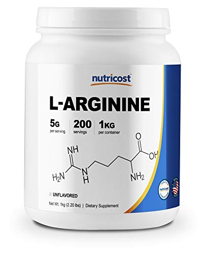 Product Cover Nutricost L-Arginine Powder 1KG - Pure L-Arginine, 5g Per Serving