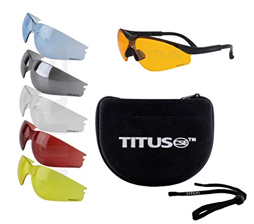 Product Cover Titus Premium G Series Multi-Lens Safety Glasses Bundle - Professional Range Glasses, 9 Piece Kit