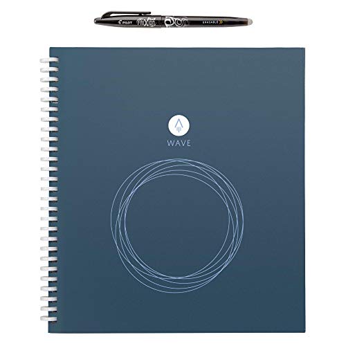 Product Cover Rocketbook Wave Smart Notebook - Dotted Grid Eco-Friendly Notebook with 1 Pilot Frixion Pen Included - Standard Size (8.5