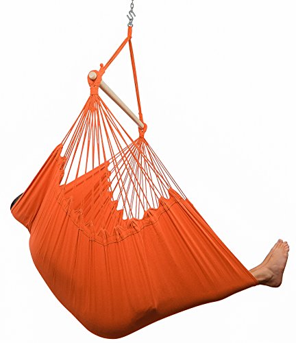 Product Cover Hammock Sky XXL Hammock Chair Swing for Patio, Porch, Bedroom, Backyard, Indoor or Outdoor - Includes Hanging Hardware and Drink Holder (Peach Echo)