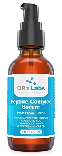 Product Cover Peptide Complex Serum/Collagen Booster for the Face with Hyaluronic Acid and Chamomile Extract - 1 fl. oz. - Samantha Formula by QRxLabs