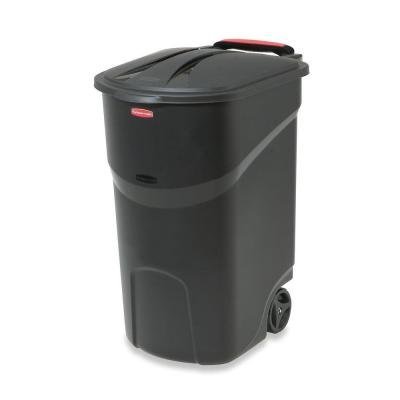 Product Cover Rubbermaid Roughneck 45 Gal. Black Wheeled Trash Can with Lid