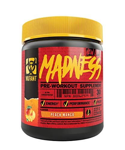 Product Cover Mutant Madness - Redefines the Pre-Workout Experience and Takes it to a Whole New Extreme Level, Engineered Exclusively for High Intensity Workouts, 225g - Peach Mango