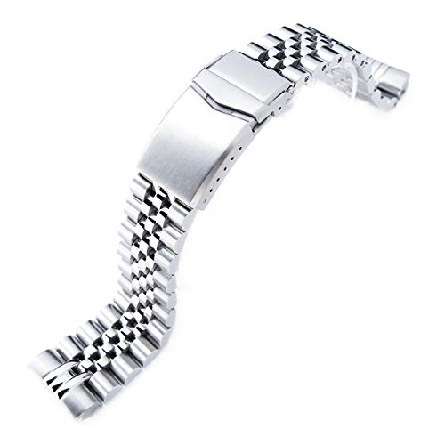Product Cover 22mm Super Jubilee 316L SS Watch Bracelet for Seiko New Turtles SRP777, V-Clasp Brushed