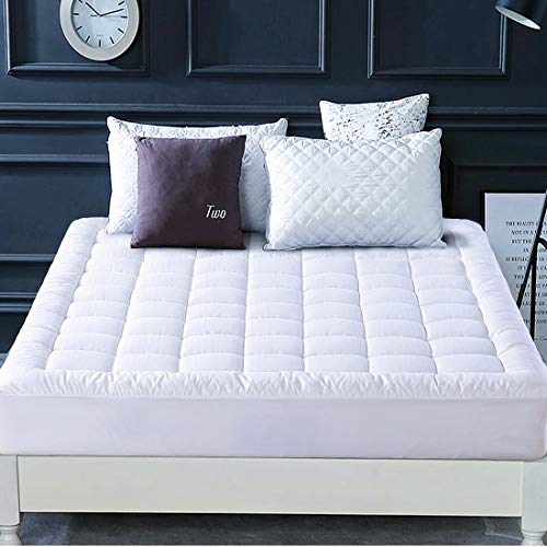 Product Cover BaliChun Twin XL Mattress Pad Cooling Mattress Topper Cotton Top Pillow Top Fitted Quilted Mattress Cover Stretches Up to 21
