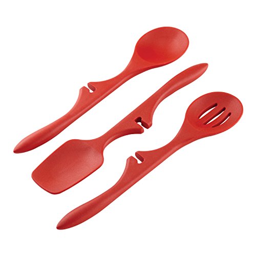 Product Cover Rachael Ray 3 Piece Silicone Lazy Tools Set, Red