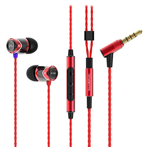Product Cover SoundMAGIC E10C Noise Isolating in-Ear Headphones with Microphone and Remote for All Smartphones (Apple, Android, Windows, Samsung, HTC, etc) (Red)