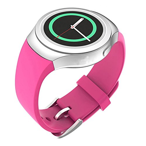 Product Cover Lakvom Silicone Sport Style Watch Band for Samsung Gear S2 - Barbie Pink
