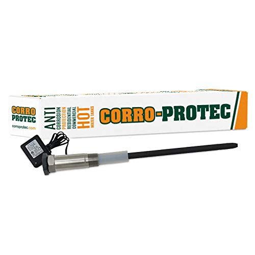 Product Cover Corro-Protec CP-R Water Heater Powered Titanium Anode Rod (40-80 Gallon Tank) - Eliminate Odor (Sulfur/rotten egg smell), Corrosion and Reduce Limescale