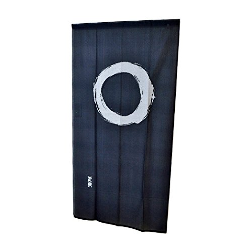 Product Cover Fukui Textile Factory Noren Curtain Tapestry Enso Circle Long Type (Japan Blue)
