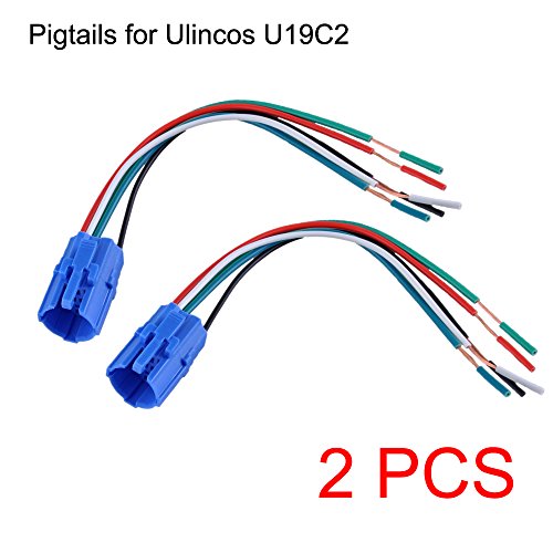 Product Cover Ulincos NOT FIT U19D1, 19mm Pigtail, Wire Connector, Socket Plug for U19C1, U19C2 Push Button Switch (Pack of 2)