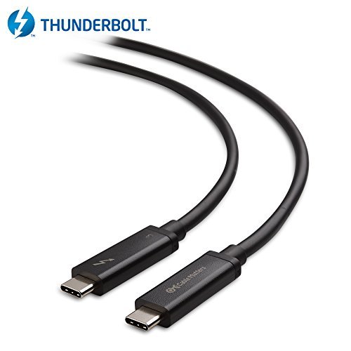 Product Cover [Intel Certified] Cable Matters Active 40Gbps Thunderbolt 3 Cable in Black 6.6 Feet Supporting 100W Charging (Not Compatible with USB-C Ports Without The Thunderbolt Logo)