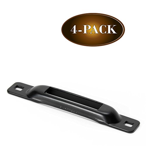 Product Cover 4 E-Track Single Slot TieDowns | Mini Powder-Coated Steel Anchor Tie-Down Slots for ETrack Ratchet/Cam Straps | Secure Motorcycles, Cargo Loads, Bikes in Trailers, Pickups, Vans, Trucks