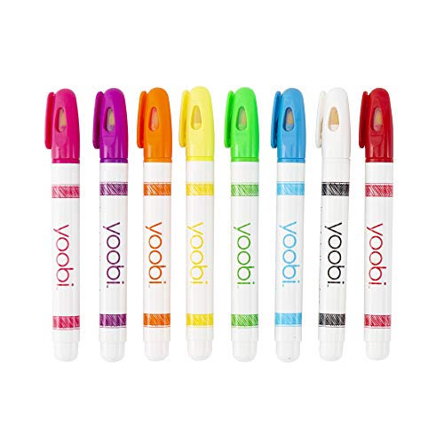 Product Cover Yoobi Chalk Markers 8-Pack | 8 Vibrant Colors | Works on Whiteboards, Blackboards, Glass