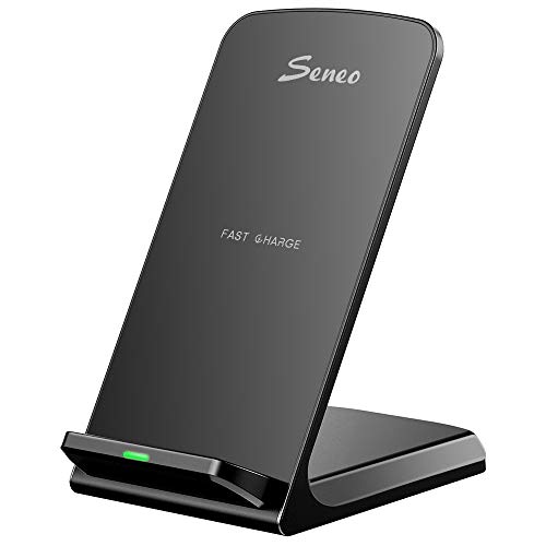 Product Cover Seneo Wireless Charger, Qi Certified Wireless Charging Stand Compatible with Iphone XS Max/XR/XS/X/8/Plus, 10W for Galaxy Note 9/S9/Plus/Note 8/S8, 5W All Qi-Enabled Phones(No AC Adapter)