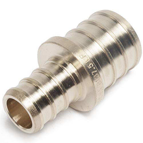 Product Cover LTWFITTING 1/2-Inch x 3/4-Inch PEX Reducer Couplings, Brass Crimp PEX Fitting(Pack of 5)