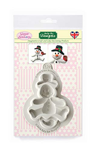 Product Cover Snowman Silicone Mold for Cake Decorating, Crafts, Cupcakes, Sugarcraft, Candies, Chocolate, Card Making and Clay, Food Safe Approved, Made in the UK, Sugar Buttons by Kathryn Sturrock