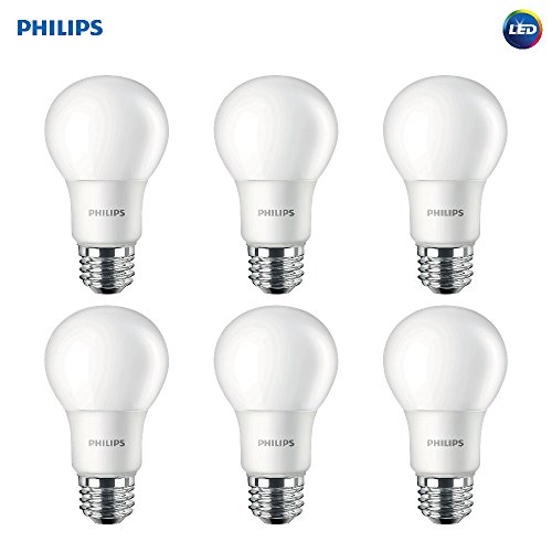 Product Cover Philips LED Non-Dimmable A19 Frosted Light Bulb: 1500-Lumen, 2700-Kelvin, 14.5-Watt (100-Watt Equivalent), E26 Base, Soft White, 6-Pack, 461995