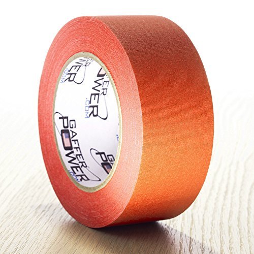 Product Cover REAL Professional Grade Gaffer Tape by Gaffer Power - Made in the USA - ORANGE FLUORESCENT 2 In X 30 Yds UV Blacklight Reactive Fluorescent - Heavy Duty Gaffers Tape - Non-Reflective