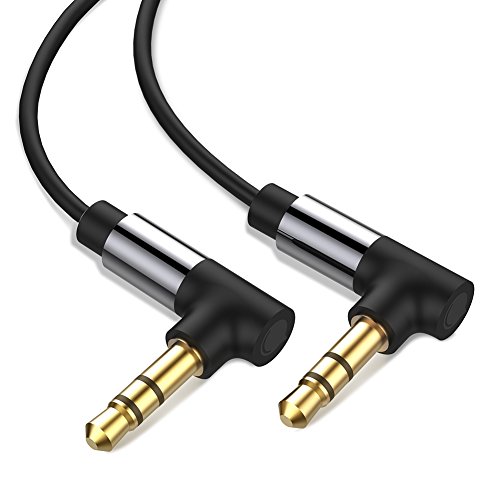 Product Cover UGREEN Audio Cable 3.5mm Male to Male 90 Degree Right Angle Stereo Auxiliary Aux Cable Compatible for iPhone X 8 iPad, Smartphones, Tablets, Media Players (6FT)