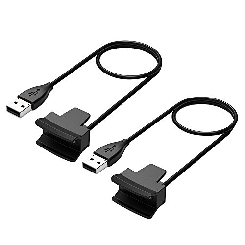 Product Cover Cablor 2PCS Charger for Fitbit Alta , 30cm Fitbit Alta Replacement USB Charging Cable for Fibit Alta Band Wireless, Quality Power Charging Cord (No reset button)