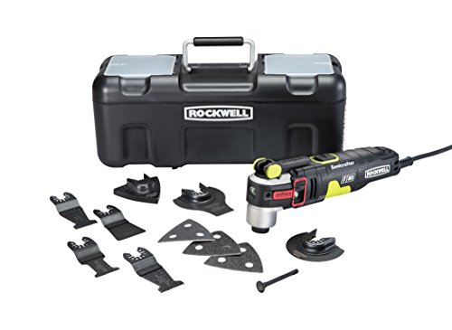 Product Cover Rockwell RK5151K 4.2 Amp Sonicrafter F80 Oscillating Multi-Tool with Duotech Oscillation Angle Technology. 12 Piece Kit includes 10 Accessories, Carrying Bag, and Oscillating Tool