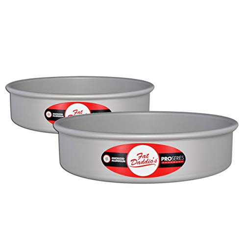 Product Cover Fat Daddio's Anodized Aluminum Round Cake Pan (7 x 2 Inch, Set of 2)