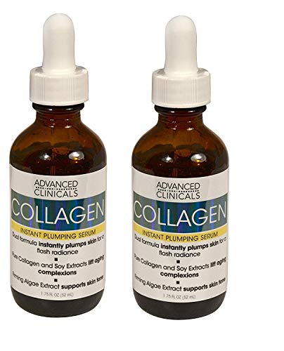 Product Cover Advanced Clinicals Collagen Instant Plumping Anti-Aging Serum for fine lines and wrinkles. Value pack, two 2oz bottles! by Advanced Clinicals