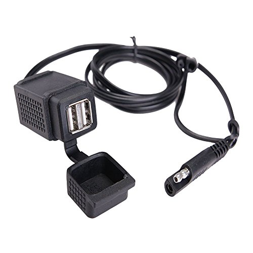 Product Cover MICTUNING SAE to USB Cable Adapter 2.1A Dual Port Power Socket for Motorcycle for Smart Phone Tablet GPS