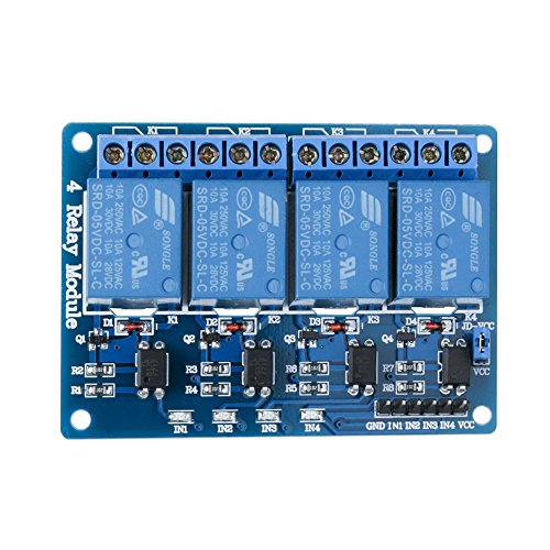 Product Cover ELEGOO 4 Channel DC 5V Relay Module with Optocoupler for Arduino UNO R3 MEGA 2560 1280 DSP ARM PIC AVR STM32 Raspberry Pi