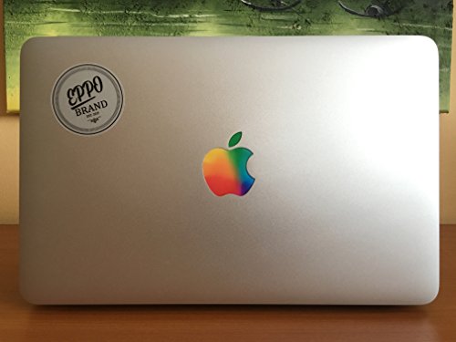 Product Cover Design Art Apple Watercolor Multicolour Glowing Logo Eppo Brand Sticker Decal For 11