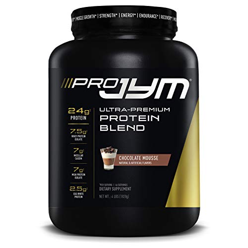 Product Cover Pro JYM Protein Powder - Egg White, Milk, Whey Protein Isolates & Micellar Casein | JYM Supplement Science | Chocolate Mousse Flavor, 4 lb
