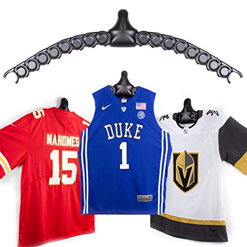Product Cover ChalkTalkSPORTS JerseyGenius | The Ultimate Display for All Jerseys | Shapes to Fit Any Sports Jersey (3-Pack) | Versatile Hanger and Wall Display
