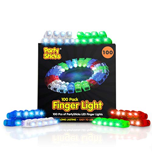 Product Cover PartySticks Light Up Rings LED Finger Lights - 100pk Flashing Glow Rings, Wearable Party Favors and Party Supplies for Kids and Adults