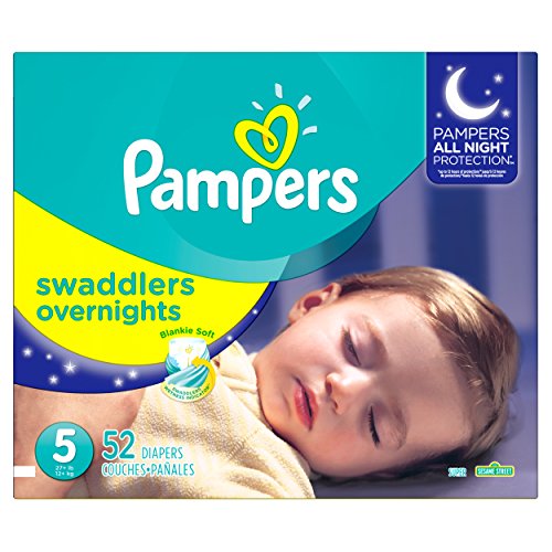 Product Cover Pampers Swaddlers Overnights Disposable Baby Diapers Size 5 (old version)
