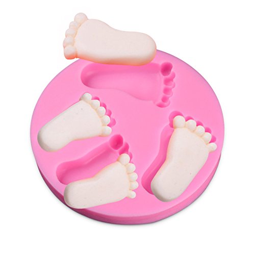 Product Cover Silicone Baby Feet Fondant Mold Cake Mold Chocolate Mold Soap Mold Baking Tool