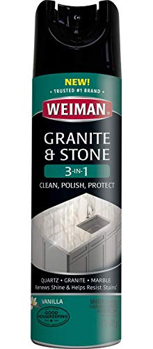 Product Cover Weiman Granite Cleaner and Polish - 17 Ounce - For Granite Marble Soapstone Quartz Quartzite Slate Limestone Corian Laminate Tile Countertop and More